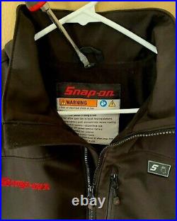 Snap On Tools HEATED Work Jacket Black Men's Size Large Power Winter Coat L Logo