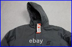 Snap-on Jacket Mens Large Gray Soft Shell Hooded Winter Mechanic Tools NWT