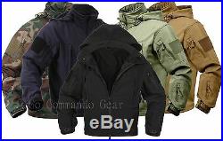 Special OPS Tactical Soft Shell Jacket w Waterproof Shell