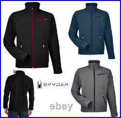Spyder Men's 3-layer Soft Shell Jacket, Full Zip, Chest/side Pockets, S-3xl