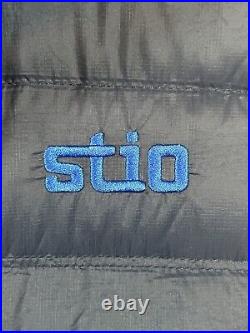 Stio Hometown Down Blue Hooded Packable Puffer Vest Full Zip 800 Fill Men Small