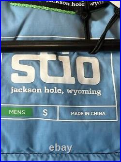 Stio Hometown Down Blue Hooded Packable Puffer Vest Full Zip 800 Fill Men Small