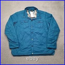 Stio Men's Skycrest Jacket Snap Shirt Blue Size 2XL XXL Insulated Puffer Shacket