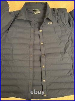 Stio Skillet Jacket Mens XXL Blue Goose Down Lightweight Packable Puffer Coat