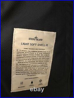 Stone Island 40927 Blu Light Soft Shell-R Authentic Sport Jacket Size S