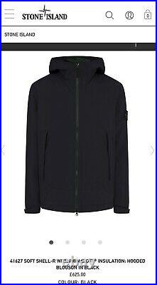 Stone Island Black Soft Shell-r Jacket With Primaloft XXL 731541627 Rrp £625
