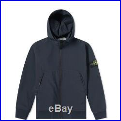 Stone Island Junior Navy Soft Shell Hooded Jacket Age 8y Rrp £260