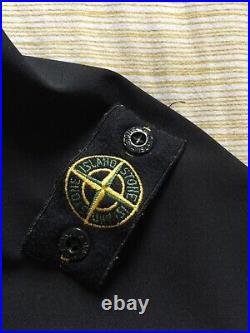 Stone Island Junior Soft Shell Jacket Black Hooded Age 14 (Great used condition)