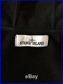 Stone Island Soft Shell R Badge Bomber Jacket Size M Black Hooded Q0622 Mens