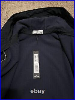 Stone Island Soft Shell-R Hooded Jacket Navy Blue Size XL