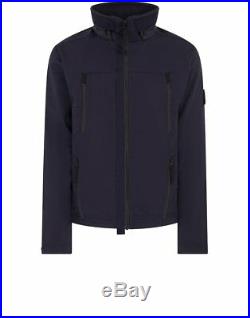 Stone Island Soft Shell-R Jacket In Blue Blue, Windproof And Waterproof (Q0722)