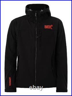 Superdry Men's Soft Shell Trekker Jacket, Black