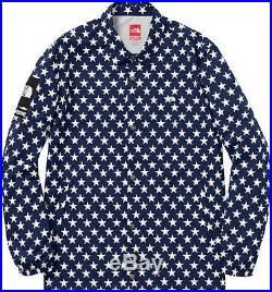 Supreme The North Face Packable Coach Jacket Stars Navy Blue Size XL Extra Large