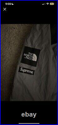 Supreme X The North Face 3m Mountain Parka Reflective Silver Black Jacket XL