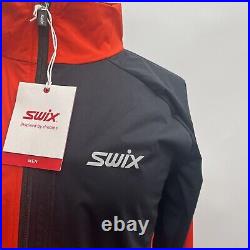 Swix Men's Lightweight Full Zip Focus Wind Jacket Fiery Red/Black withCollar L