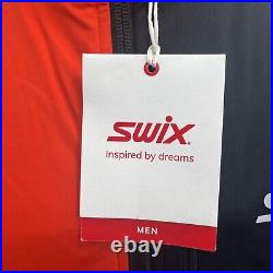 Swix Men's Lightweight Full Zip Focus Wind Jacket Fiery Red/Black withCollar L