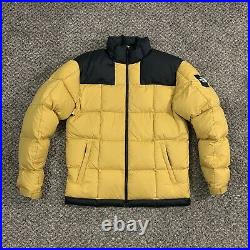 THE NORTH FACE LHOTSE 1990 Jacket Men XS Yellow Goose Down Full Zip Puffer Black