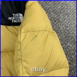 THE NORTH FACE LHOTSE 1990 Jacket Men XS Yellow Goose Down Full Zip Puffer Black