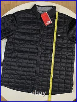 THE NORTH FACE Men Black ThermoBall Eco Snap Float Quilt Shirt Jacket Size XL