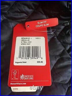 THE NORTH FACE THERMOBALL HOODED JACKET size L $220 NAVY