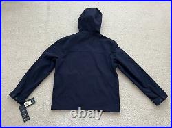 TH Tommy Hilfiger Men's Logo Graphic Hooded Soft-Shell Jacket Navy Blue M