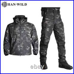Tactical Jackets + Pants Men Coat Army Camo Hunting Suit Military Hiking Set