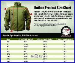 Tactical Soft Shell Jacket Coyote Brown Waterproof Windproof Rothco 9867