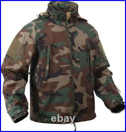 Tactical Soft Shell Waterproof Jacket Fleece Lined Military Army Hooded Coat