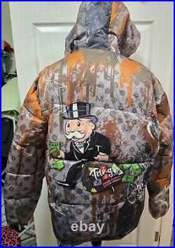 Tango Hotel X Monopoly Coat Gray Brown Gold Mens Xl