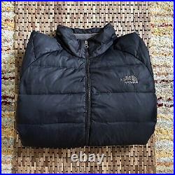 The North Face 550 Goose Down Puffer Jacket Full Zip Black Men's Size Large L