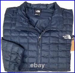 The North Face Full Zip Mens Slim Fit Puffer Navy Blue Jacket NEW $199 NWT