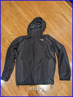 The North Face Gore Tex Jacket Adult Large Black Full Zip Windbreaker Shell Mens
