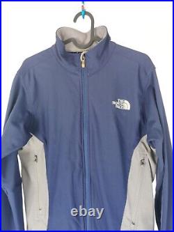 The North Face Men's NYLON APEX Stretch Soft Shell Jacket NAVY BLUE SMALL