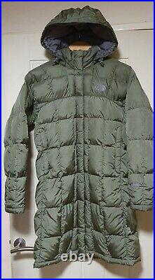 The North Face Metropolis 600 Down Green Parka Coat Puffer S 8 10 Jacket Hooded