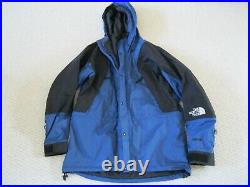 The North Face Mountain Gore Tex Stowable Jacket Blue Black Men Large Shell Only