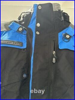 The North Face Steep Tech Transformer Jacket Mens XXL Ski Snow BLUE/GREY/BLACK