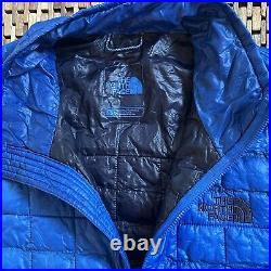 The North Face TNF Thermoball Blue Full Zip Puffer Jacket Men's Size Large L