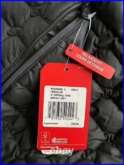The North Face Women's ThermoBall Duster Jacket Parka Size L $249 Asphalt Grey
