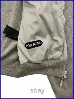 Tom Ford Jacket Merino Wool And Nylon Zip Grey IT 58/UK 48 RRP £1795 New
