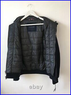 Tommy Hilfiger Men's Blue Soft Shell Hooded Jacket with Inner Quilted Layer XS