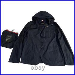 Tommy Hilfiger Mens Navy Waterproof Packable Hooded Jacket Size L