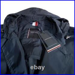 Tommy Hilfiger Mens Navy Waterproof Packable Hooded Jacket Size L