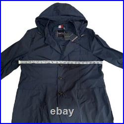 Tommy Hilfiger Mens Navy Waterproof Packable Hooded Jacket Size L