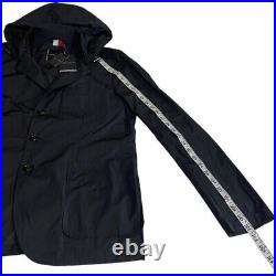 Tommy Hilfiger Mens Navy Waterproof Packable Hooded Jacket Size L