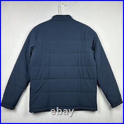 Travis Mathew Seaboard Puffer Jacket Mens Medium Full Zip Mood Indigo Blue NWT