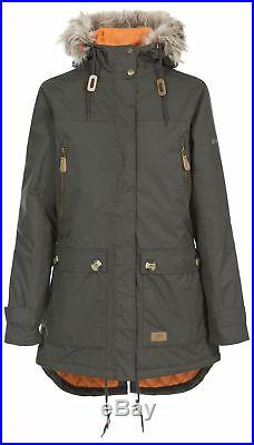 Trespass Clea Womens Waterproof Jacket Ladies Long Rain Coat with Hood