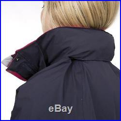 Trespass Florissant Womens Waterproof Jacket Black Navy Rain Coat with Hood