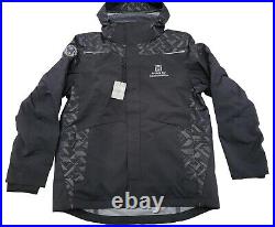 Trimark XL Mens Black Artists for Conservation Karmine Shell Water Proof Coat