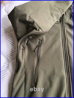 Triple Aught Design Stealth Hoodie Soft Shell Olive Drab Large TAD Gear EUC