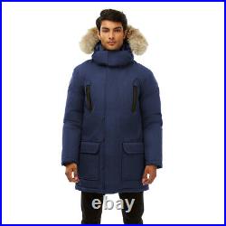 Triple F. A. T. Goose Mens Stratus Waterproof Down Parka with Fur NWT